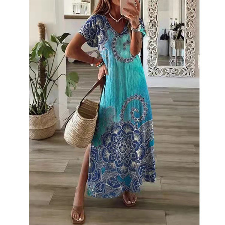 🌸🌸【S-5XL】Nova elegantna haljina s V-izrezom na rasprodaji