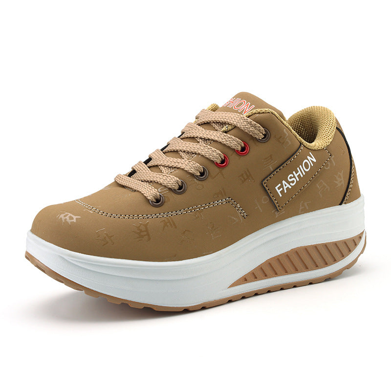 【35-42】2025 Buty sportowe platforma miękka skóra casual duży rozmiar