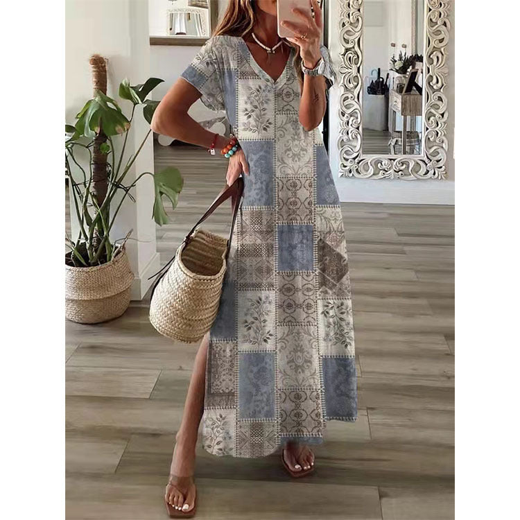 🌸🌸【S-5XL】Nova elegantna haljina s V-izrezom na rasprodaji