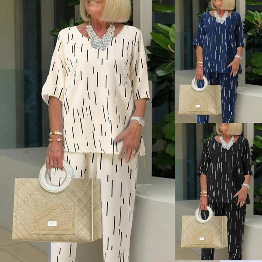 🔥✨【Mânecă scurtă + Pantaloni】👚👖【S-5XL】Costum de damă nou, de înaltă calitate, la modă, casual, confortabil, de vară 2025