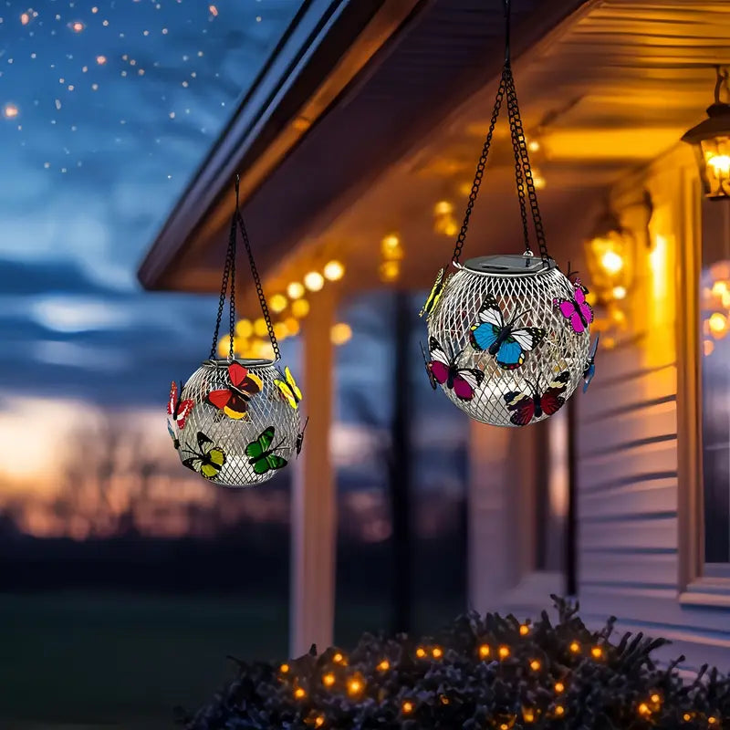 🦋💡Prekrasan solarni luster s leptirom