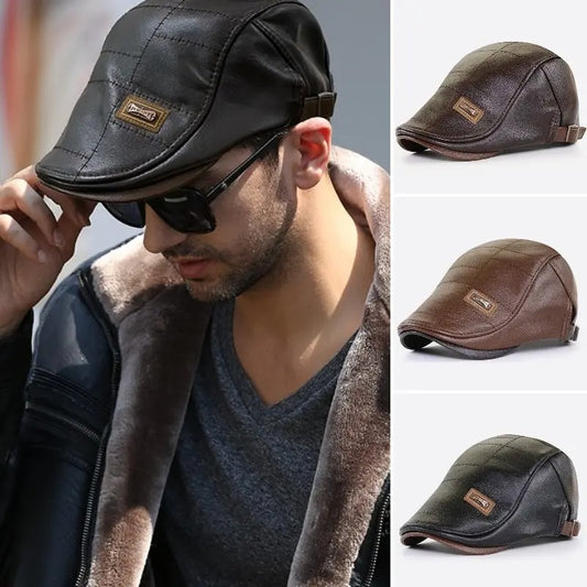 🔥2025 męski beret retro ze skóry premium, super łatwy w użyciu, bardzo praktyczny