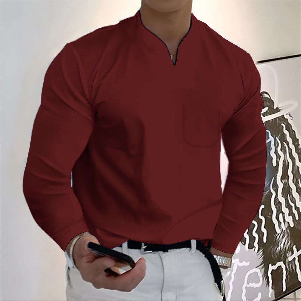 👔🔥🔥【S-5XL】Męska bawełniana koszula z dekoltem w serek