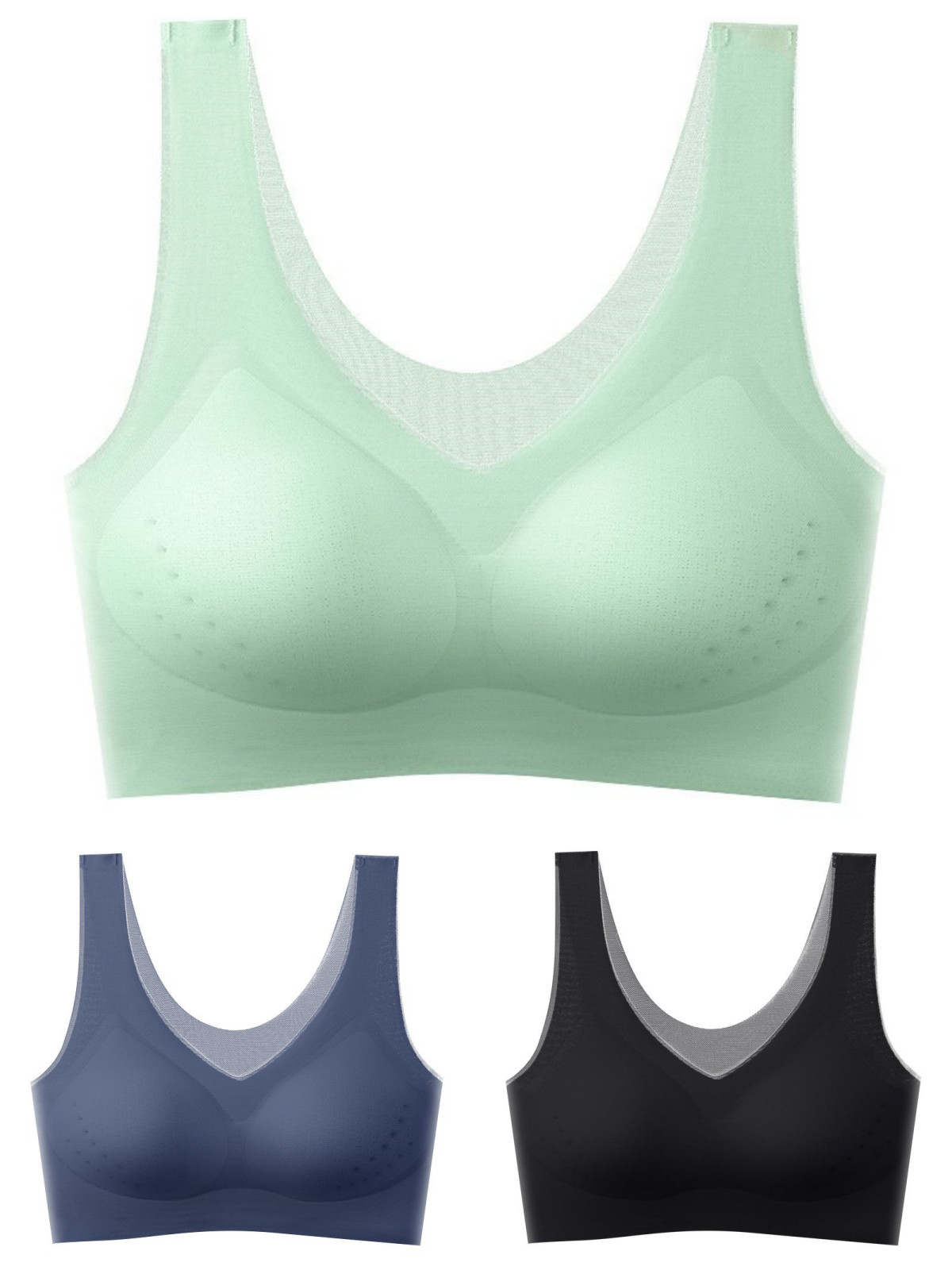 🎁【1 set 3 komada】2025, bešavni push-up grudnjak od ledene svile
