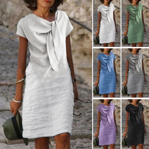 💖👗【Popusti na nove proizvode】🎉😍【S-3XL】Nova ženska haljina od čistog pamuka za proljeće i ljeto modernog dizajna s okruglim izrezom 2025