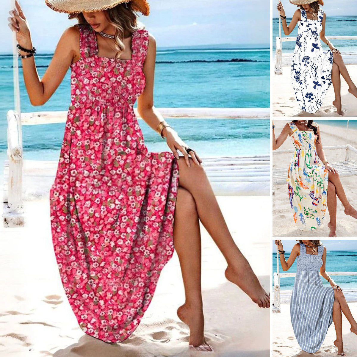 👗【S-3XL】🌈Nova ljetna haljina na tregere s printom 2025.🌷