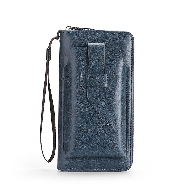【50% de descuento】💼 Cartera multifuncional para hombre, hecha a mano en cuero auténtico – nuevo modelo