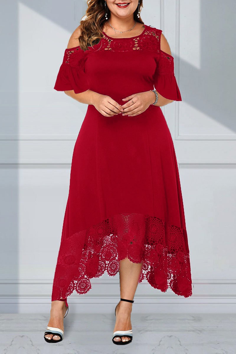 💖💖 【S~5XL】 Rochie din dantelă cu volane, nouă modă 2025