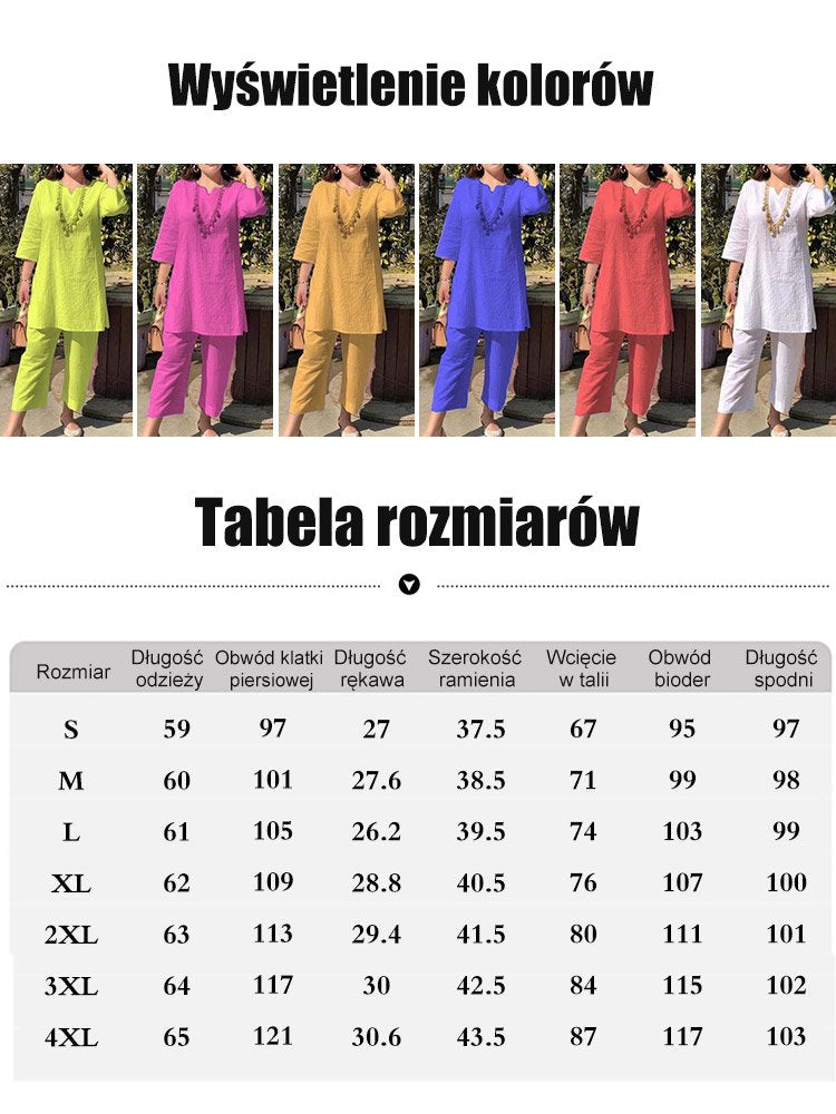 ✨【40-100 kg】 Ljetno odijelo od pamuka i lana u etničkom stilu