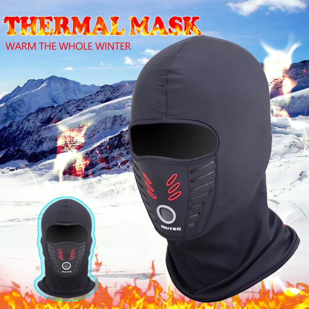☀️🔥 Maska pełnotwarzowa, odporna na zimno, do jazdy na nartach i jazdy konnej, zimowa, wiatroszczelna i ciepła, unisex