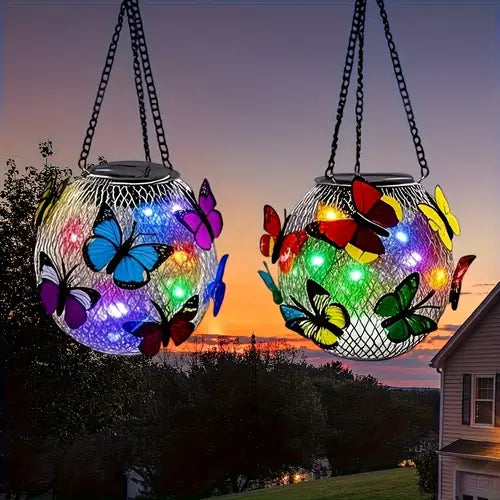 🦋💡Prekrasan solarni luster s leptirom