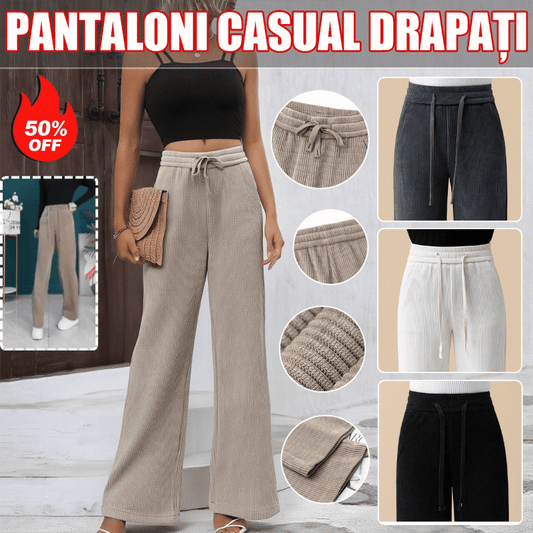 🔥【M-3XL】Νέο βελούδινο casual παντελόνι με φαρδιά μπατζάκια, πολύ άνετο στη χρήση.