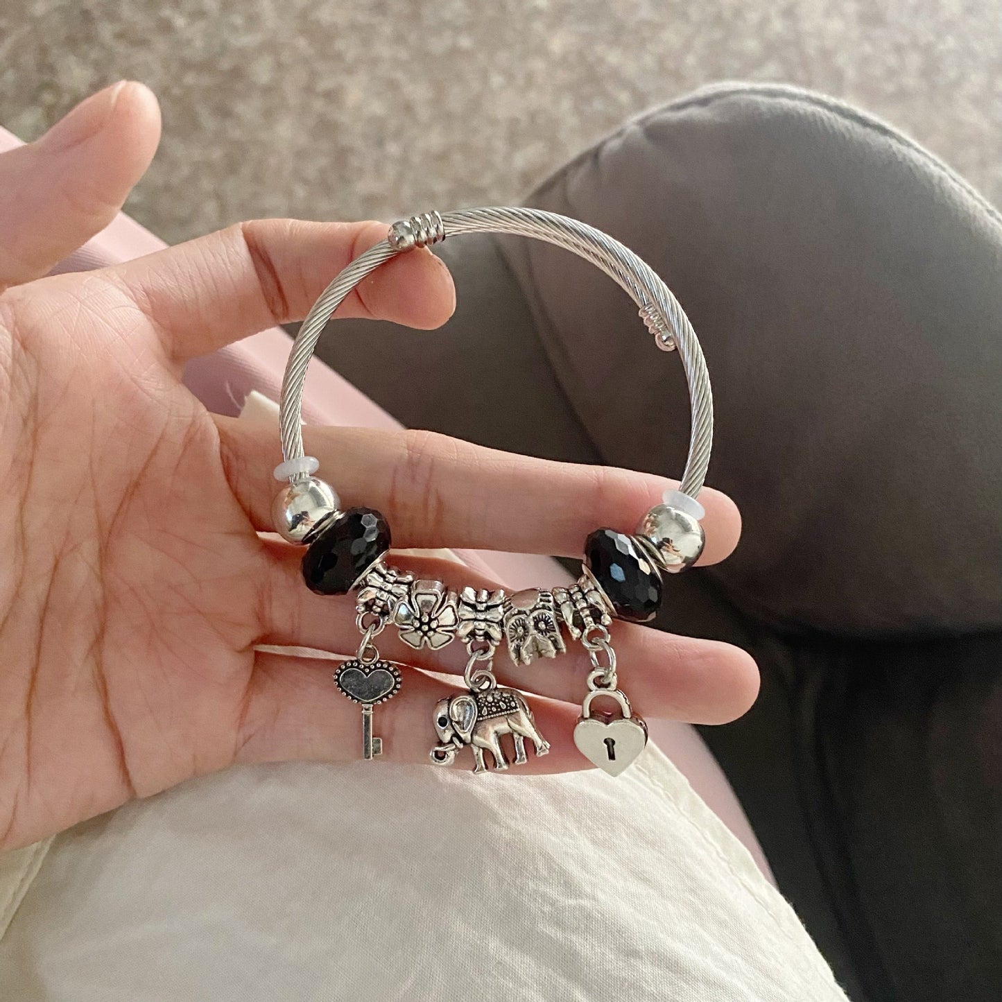 💖✨ Ασημένιο 925 ρυθμιζόμενο βραχιόλι Dream Catcher