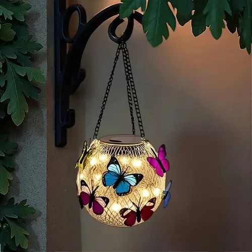 🦋💡Prekrasan solarni luster s leptirom