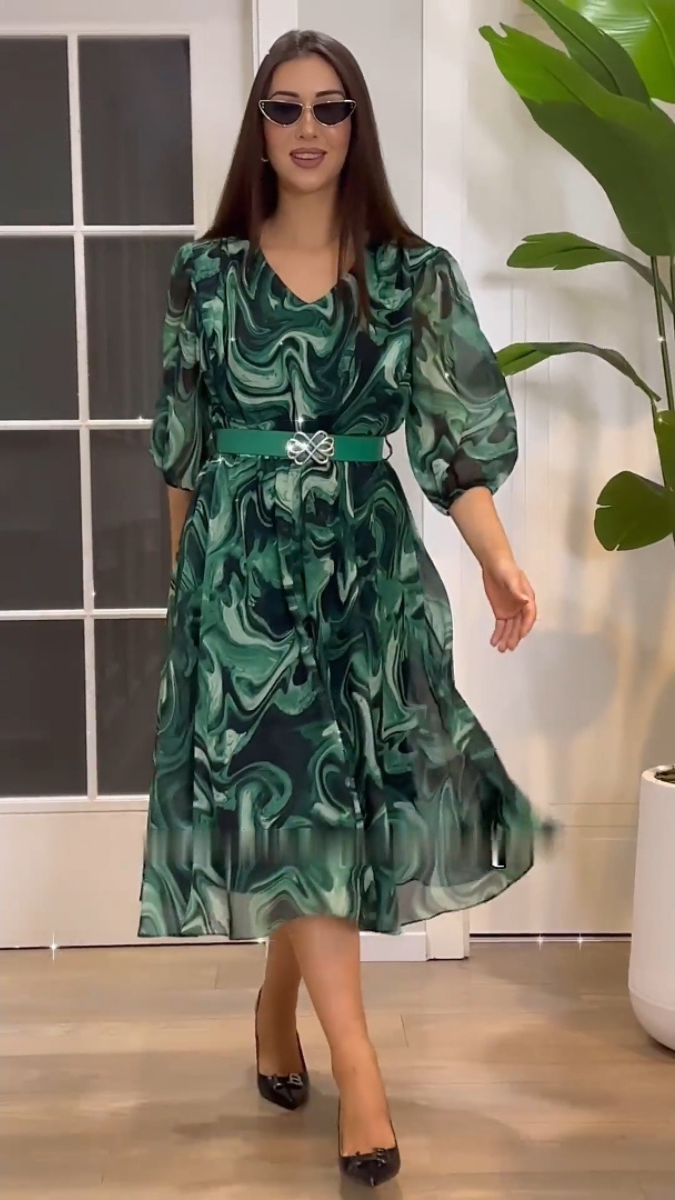 👗Modne i stylowe, chłodne i oddychające szyfonowe sari