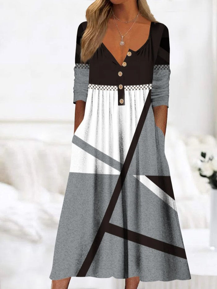 💃✨【S-3XL】Rochie Nouă de Damă 2025 cu Imprimeu la Modă și Buzunare 🔥 Stil Casual & Lejer 👗 Must-Have Vara