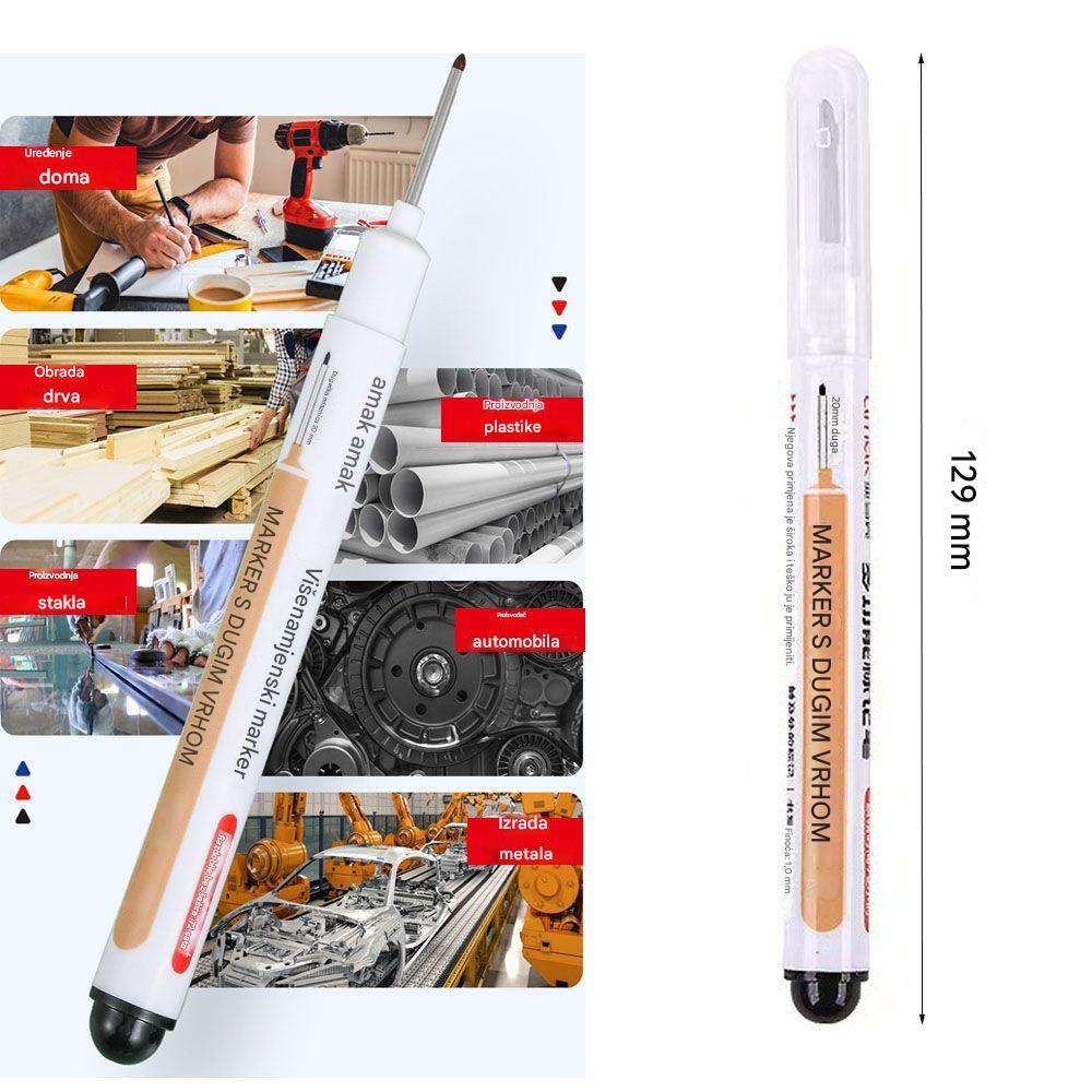 š20 mm dugi marker s vrhom za duboke rupe, specijalni marker na bazi ulja za obradu drva, pogodan za keramiku, ugradnju u kupaonici, ukrasno priÄvrÅ”Äivanje i oznaÄavanje drva