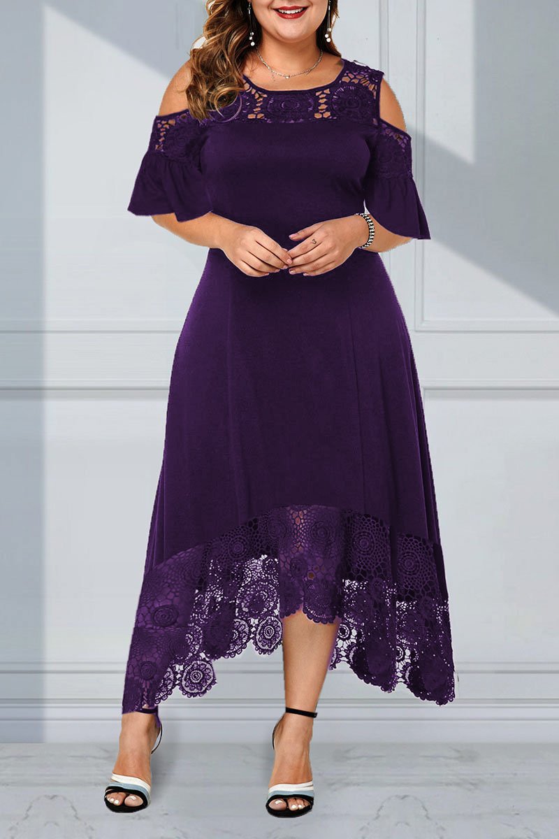 💖💖 【S~5XL】 Rochie din dantelă cu volane, nouă modă 2025