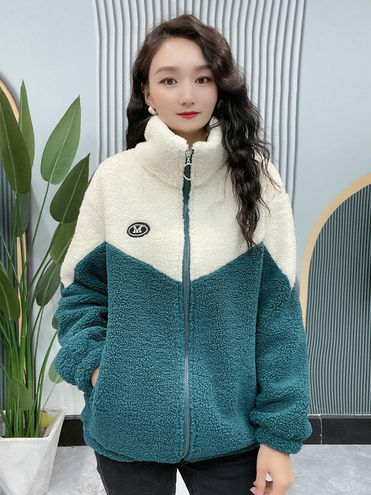 🔥【M-4XL】🐏Χειμερινό μπουφάν fleece, βαμβακερό μπουφάν, παχύρρευστο βαμβακερό μπουφάν από μαλλί αρνιού, ζεστό μπουφάν