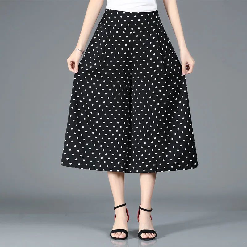 ❤️【M-5XL】2025 Noi pantaloni largi imprimați cu talie înaltă