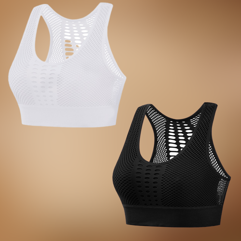 ✨【Pakiranje od 2 komada】Ženski prozračni sportski grudnjak bez žice, plus veličine 【M~3XL】