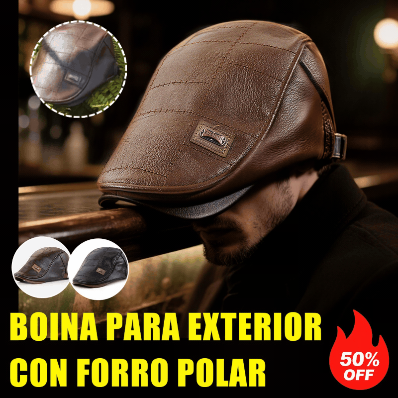 🧢🔥 Boina de cuero vintage de primera calidad