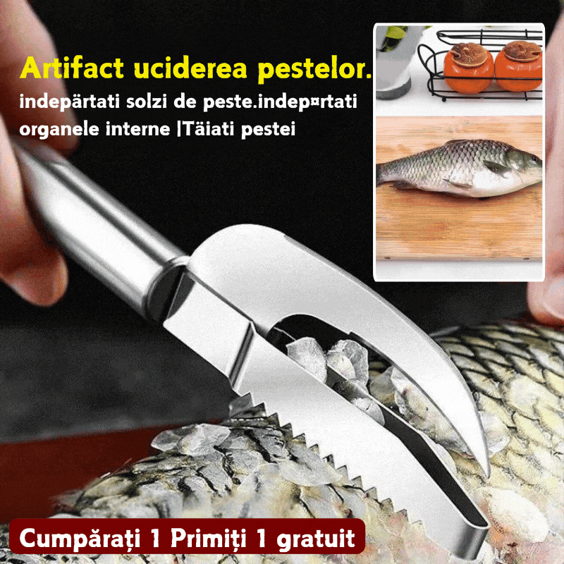 🍲🐟【Oferta 2-częściowa】Wielofunkcyjny nóż ze stali nierdzewnej do skutecznego skrobania łusek ryb