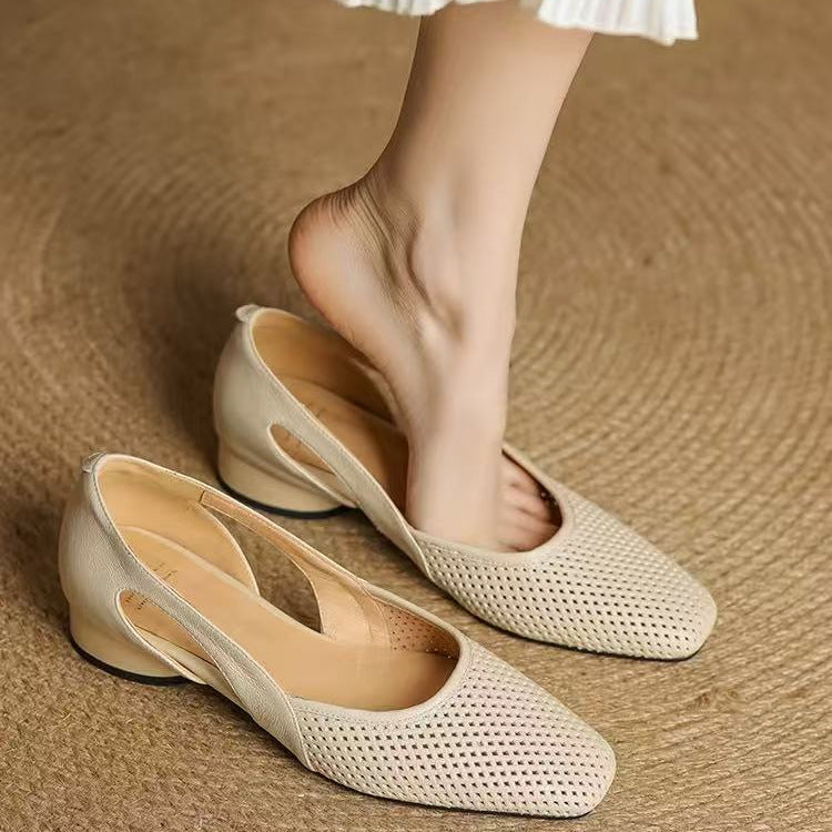 👡【35-40】Ultramiękkie skórzane buty typu Mary Jane – francuska elegancja, letni komfort