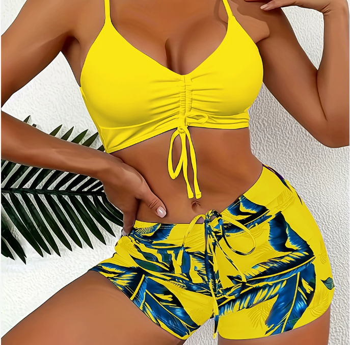 🏊👙 Elegancki kostium kąpielowy z nadrukiem w dużym rozmiarze