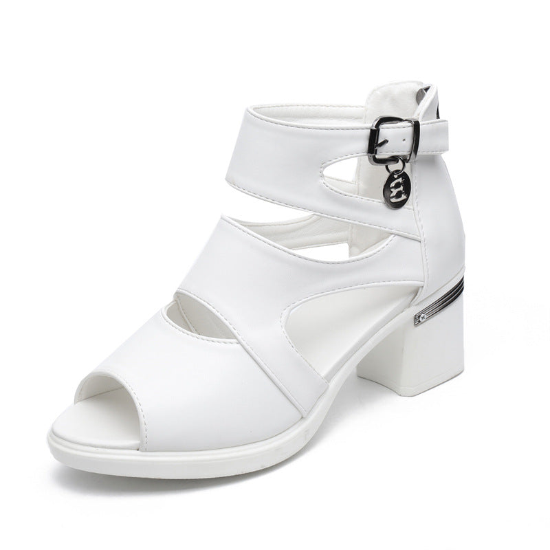 ✨✨【35-41】Nove ljetne sandale s debelom petom s otvorenim ribljim ustima