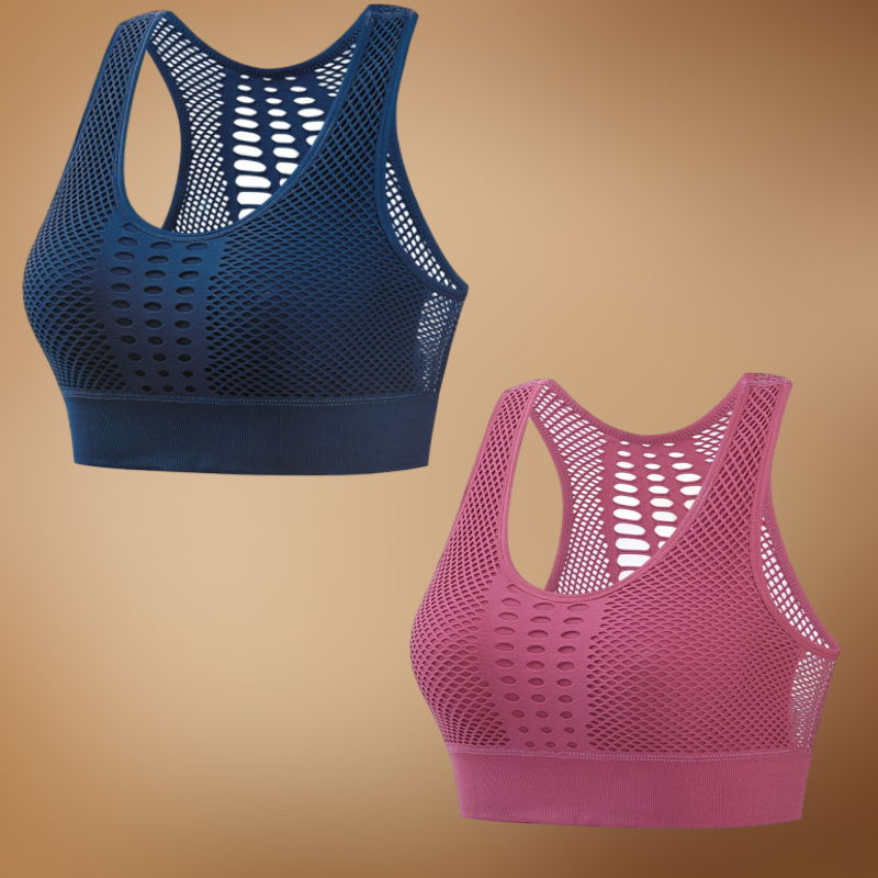 ✨【Pakiranje od 2 komada】Ženski prozračni sportski grudnjak bez žice, plus veličine 【M~3XL】