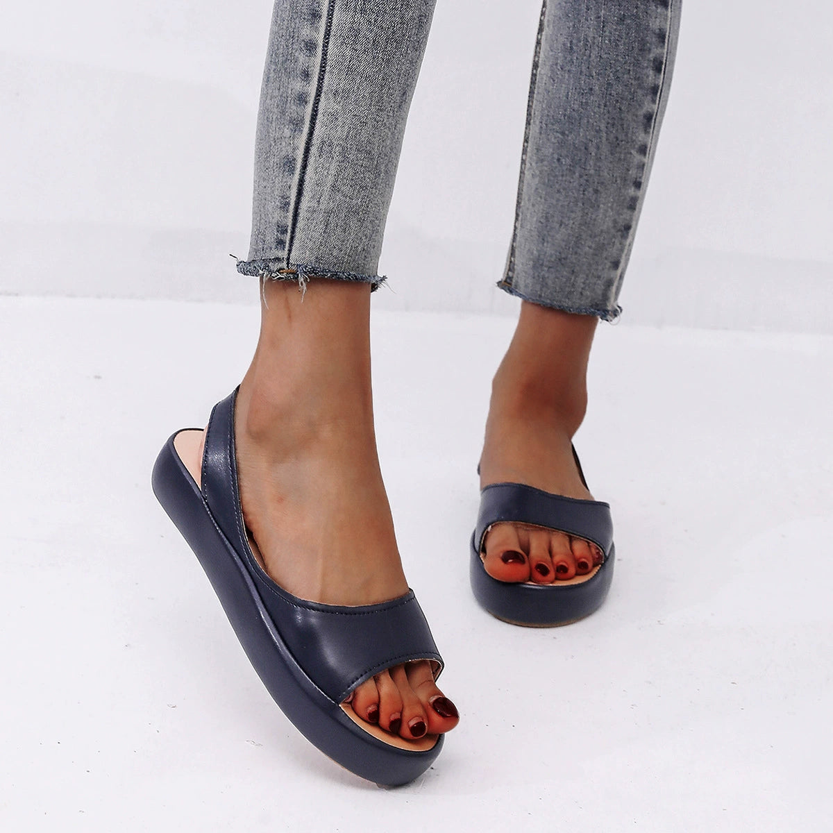 🔥【35-43】 Sandale ortopedice confortabile pentru femei pe platformă-