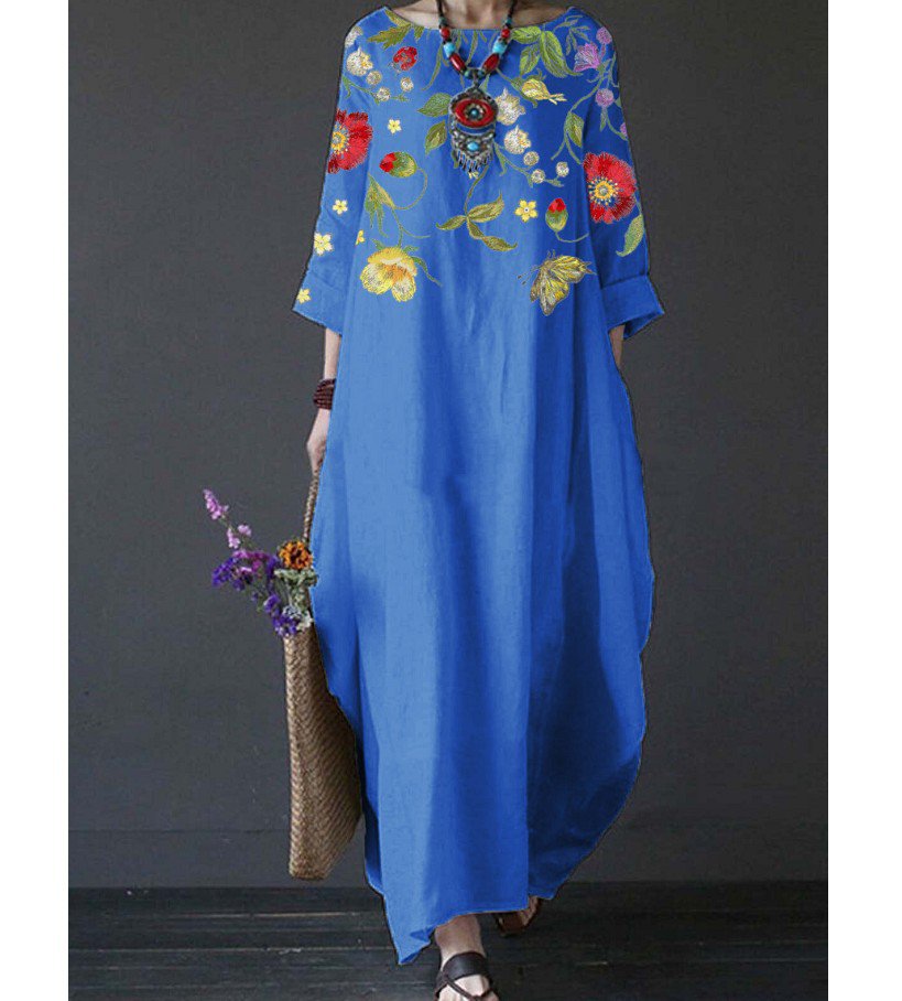 【S-5XL】Rochie cu imprimeu lejer