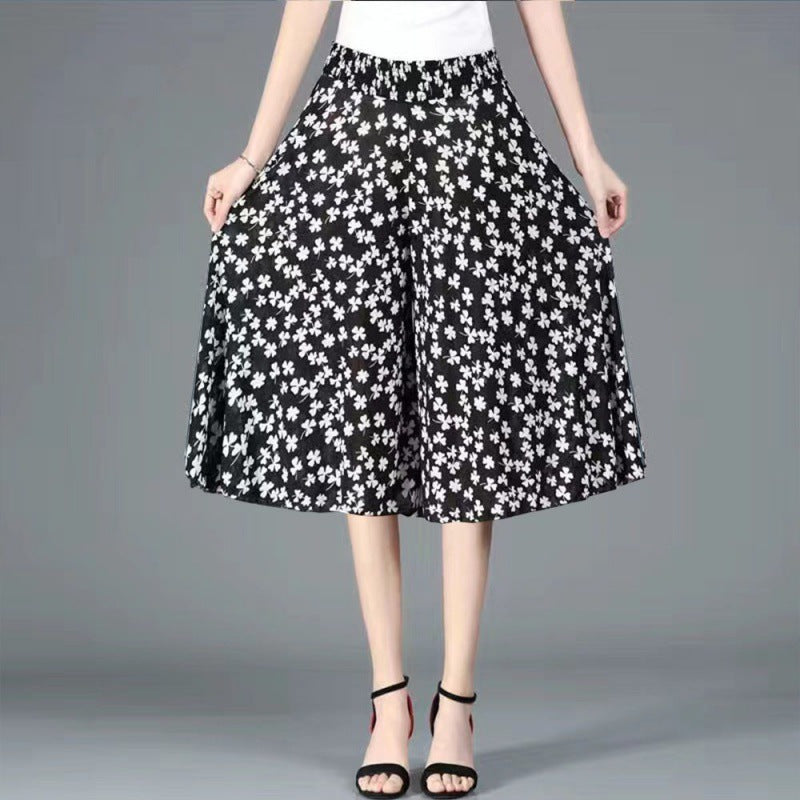 ❤️【M-5XL】2025 Noi pantaloni largi imprimați cu talie înaltă