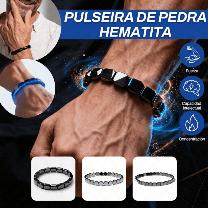 【Kup 1, a 1 dostaniesz gratis】🔥💪 Bransoletka z hematytu i kamienia onyksu|Odzyskaj energię · Wzmocnij koncentrację · Wybór dżentelmena
