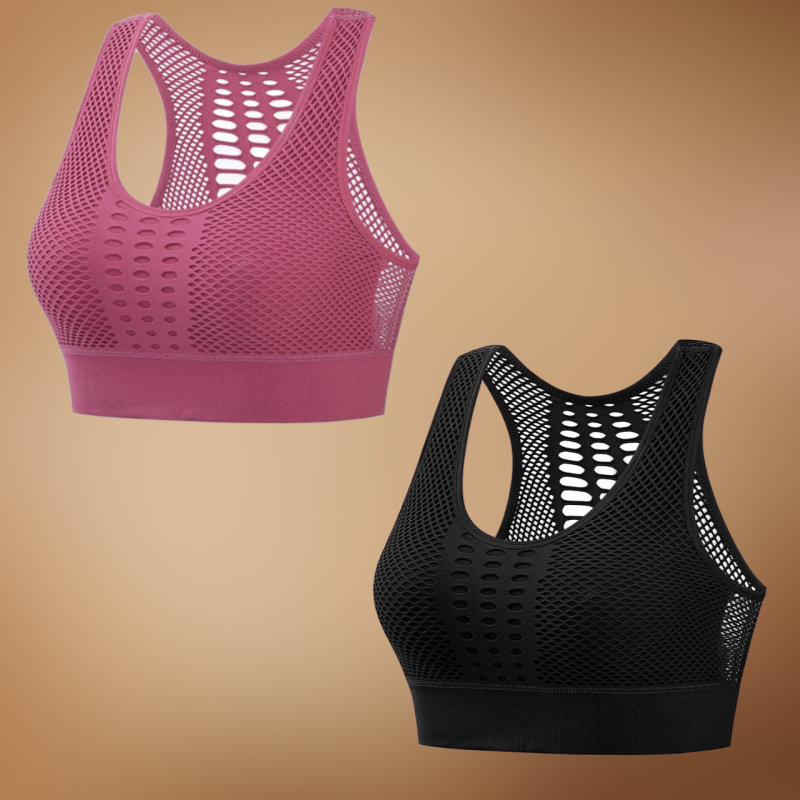 ✨【Pakiranje od 2 komada】Ženski prozračni sportski grudnjak bez žice, plus veličine 【M~3XL】