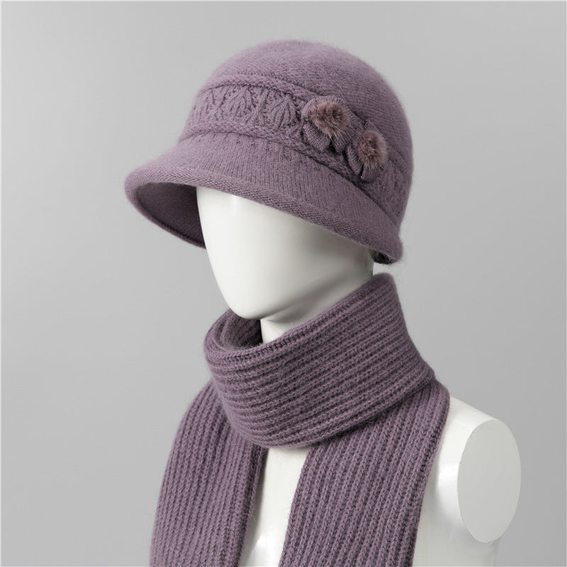 🧶Kapa + šal🧶 Topli zimski pratitelj: topla pletena vunena kapa