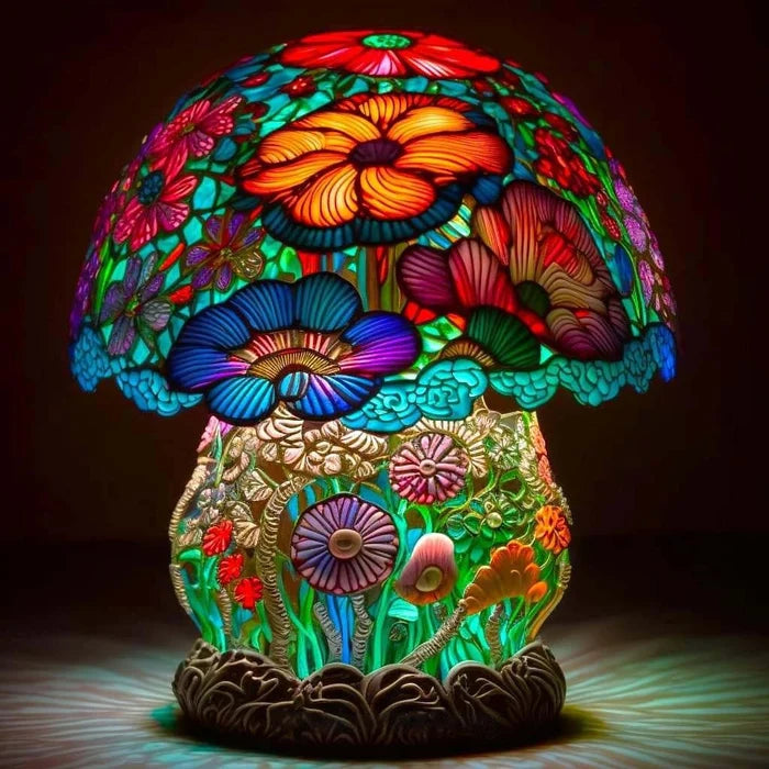 🔥 🍄Stolna lampa od vitraja Gljiva iz serije Plant🎉
