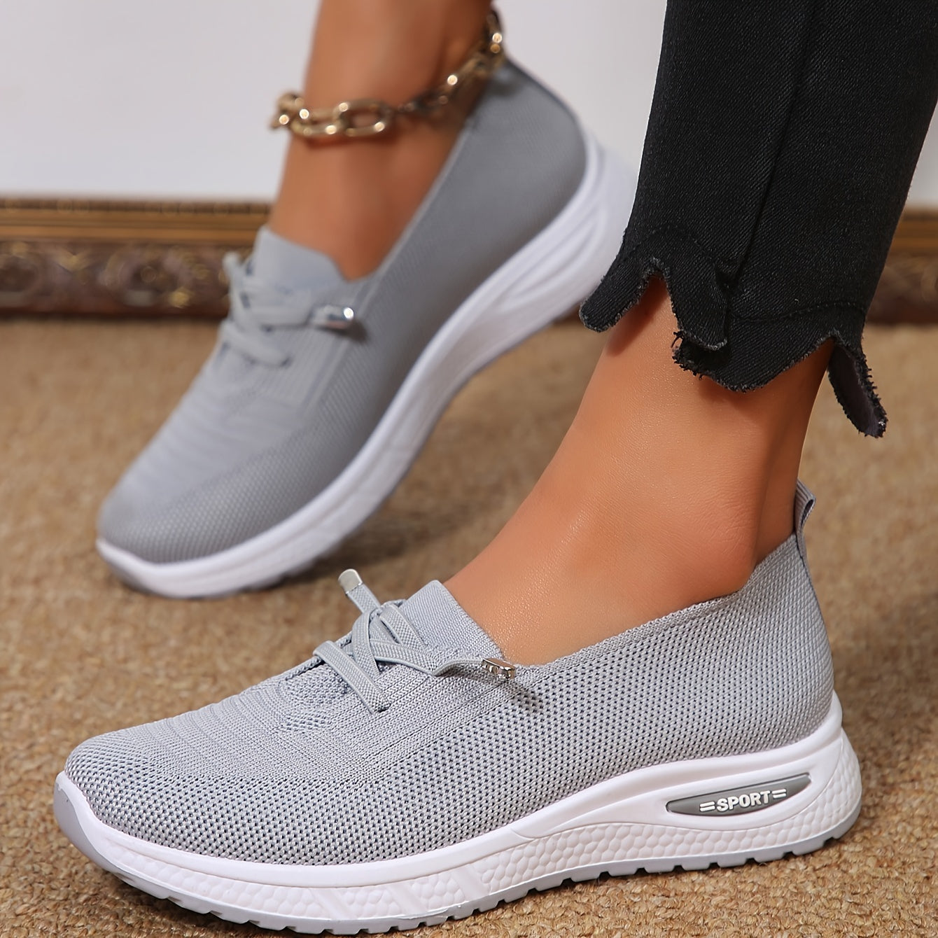 【36-41】Damskie buty sportowe, buty na płaskiej podeszwie, buty dla mamy, wsuwane buty płócienne