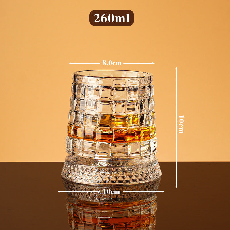 🥛💎Kristalna čaša za vino s bazom koja se okreće za 360 stupnjeva
