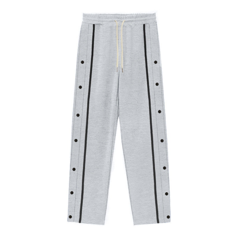 šš„Pantaloni sport casual pentru bÄrbaČi, cu nasturi, toamna 2025, noi, pantaloni drepČi cu Čnur