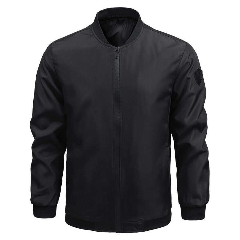 🚀🧥【50% zniżki 🔥】【M–6XL】Męska casualowa jednokolorowa kurtka pilotka w dużych rozmiarach