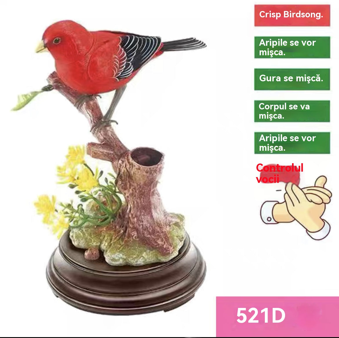 🦜🐦Προσομοίωση με φωνητικό έλεγχο, χαριτωμένα δημιουργικά διακοσμητικά πουλάκια με φωνητική ενεργοποίηση, διακοσμητικά στολίδια για το γραφείο ή το δωμάτιο σας.