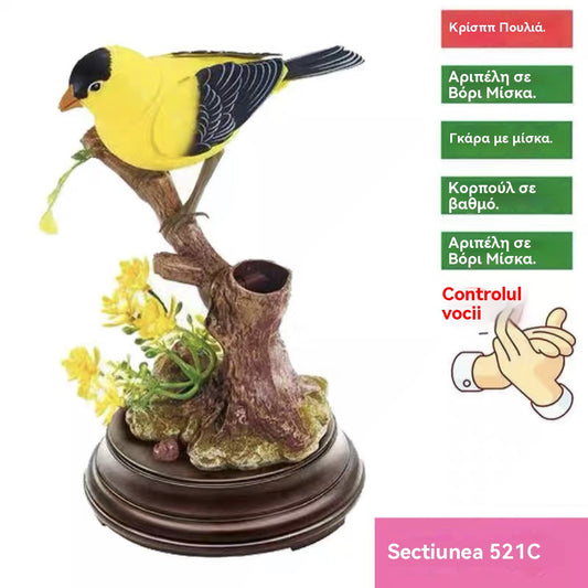 🦜🐦Προσομοίωση με φωνητικό έλεγχο, χαριτωμένα δημιουργικά διακοσμητικά πουλάκια με φωνητική ενεργοποίηση, διακοσμητικά στολίδια για το γραφείο ή το δωμάτιο σας.
