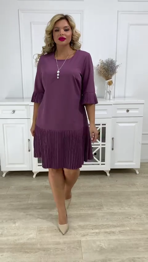 【S-5XL】 Rochie de culoare solidă cu temperament lejer și confortabil