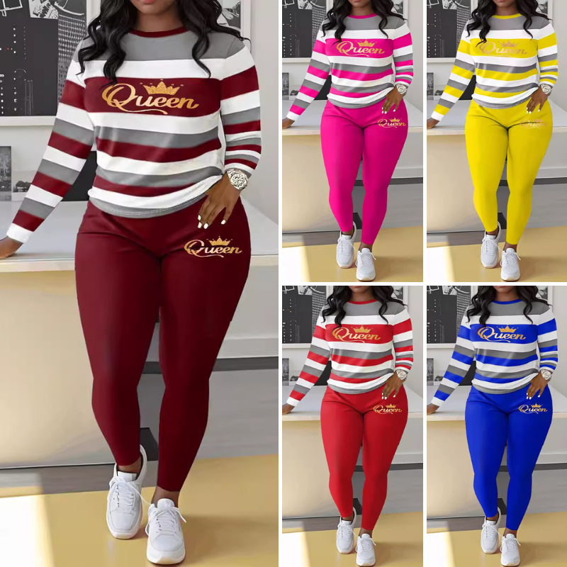 🌈😍Stylowy, hiphopowy strój (pasiasty top + legginsy)