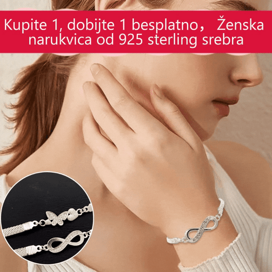 【🎁Kupite 1, dobijte 1 besplatno】💖Ženska narukvica od 925 sterling srebra