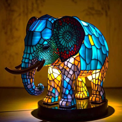 💥Stolna lampa u retro stilu sa šarenom smolom i životinjskim motivom, element uređenja interijera