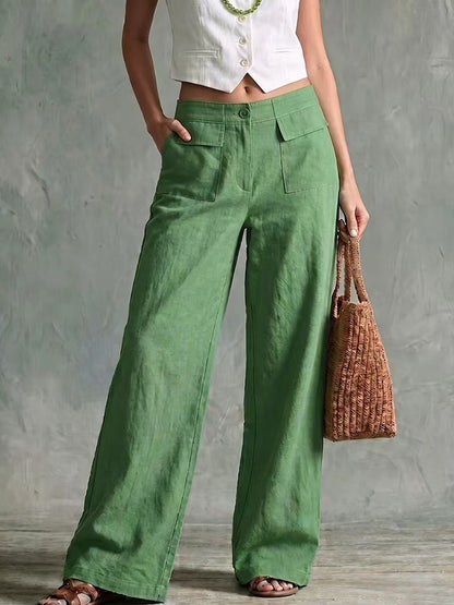 【S-3XL】Ženske široke hlače od pamuka i lana, ležerne👖✨