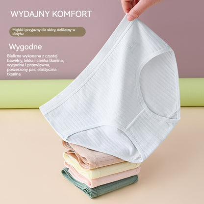 🩲🏆 Letni zestaw (7 szt.) – Wysokie, bawełniane majtki damskie o wygodnym i oddychającym kroju